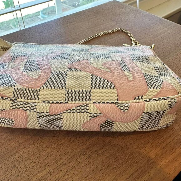 LOUIS VUITTON Mini Pochette Accessories Damier Azur Tahitienne Wristlet - Picture 3 of 8